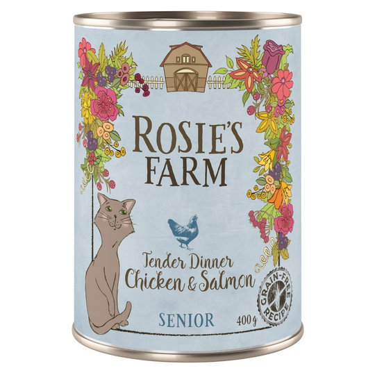 Rosie's Farm Senior 6 x 400 g - Senior: Kyckling & lax