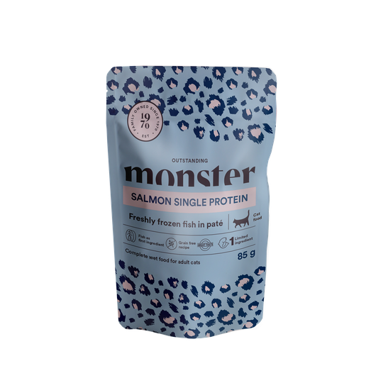 Monster Cat Pouches Adult Salmon - 8 x 85 g