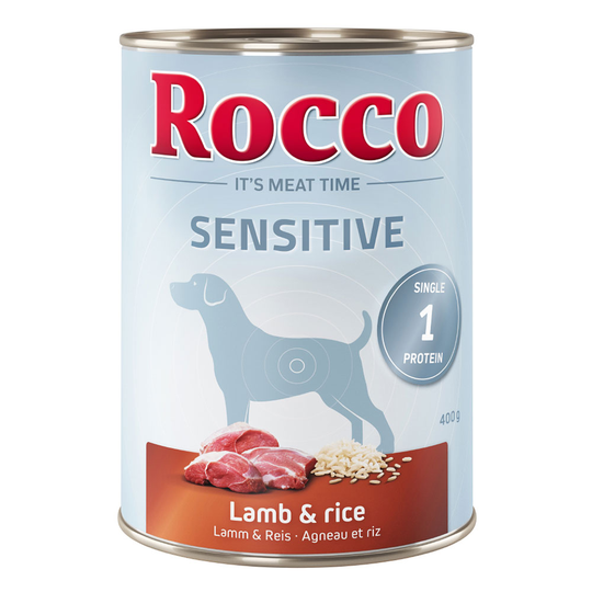 Ekonomipack: Rocco Sensitive 24 x 400 g - Lamm & ris