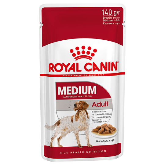 10 / 12 påsar på köpet! 40 x 140 g / 48 x 85 g Royal Canin Size i sås - Medium Adult (40 x 140 g)