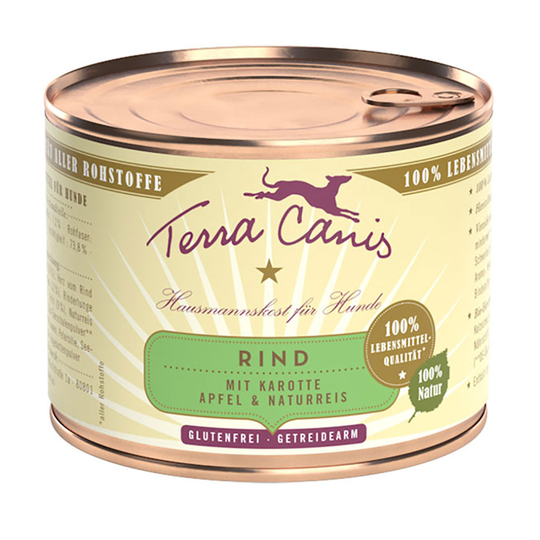 Ekonomipack: Terra Canis 12 x 200 g - Nötkött med morötter, äpple & råris