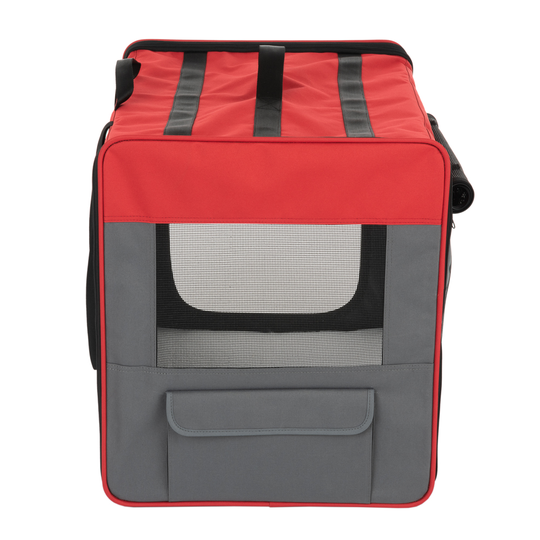 Transportkoja First Class Basic Stl. XL: B 66 x T 96,5 x H 73,5 cm, röd/grå