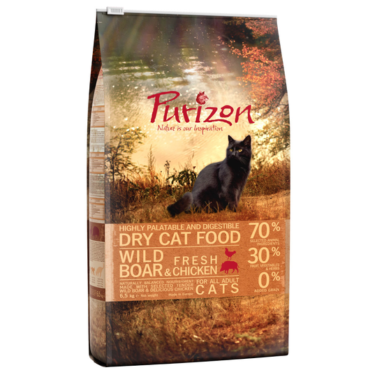 Ekonomipack: Purizon torrfoder 2 x 6,5 kg - Adult Wild Boar