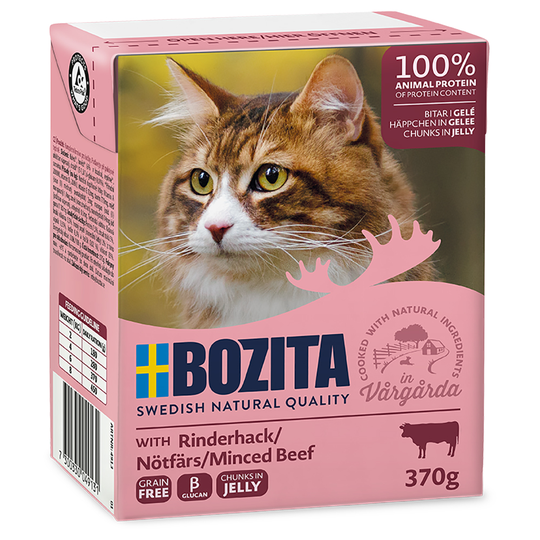 Bozita bitar i gelé 6 x 370 g Nötfärs