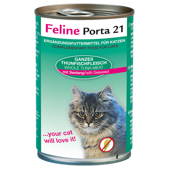 Ekonomipack: Porta 21, 12 x 400 g - Tonfisk med sjögräs - spannmålsfritt
